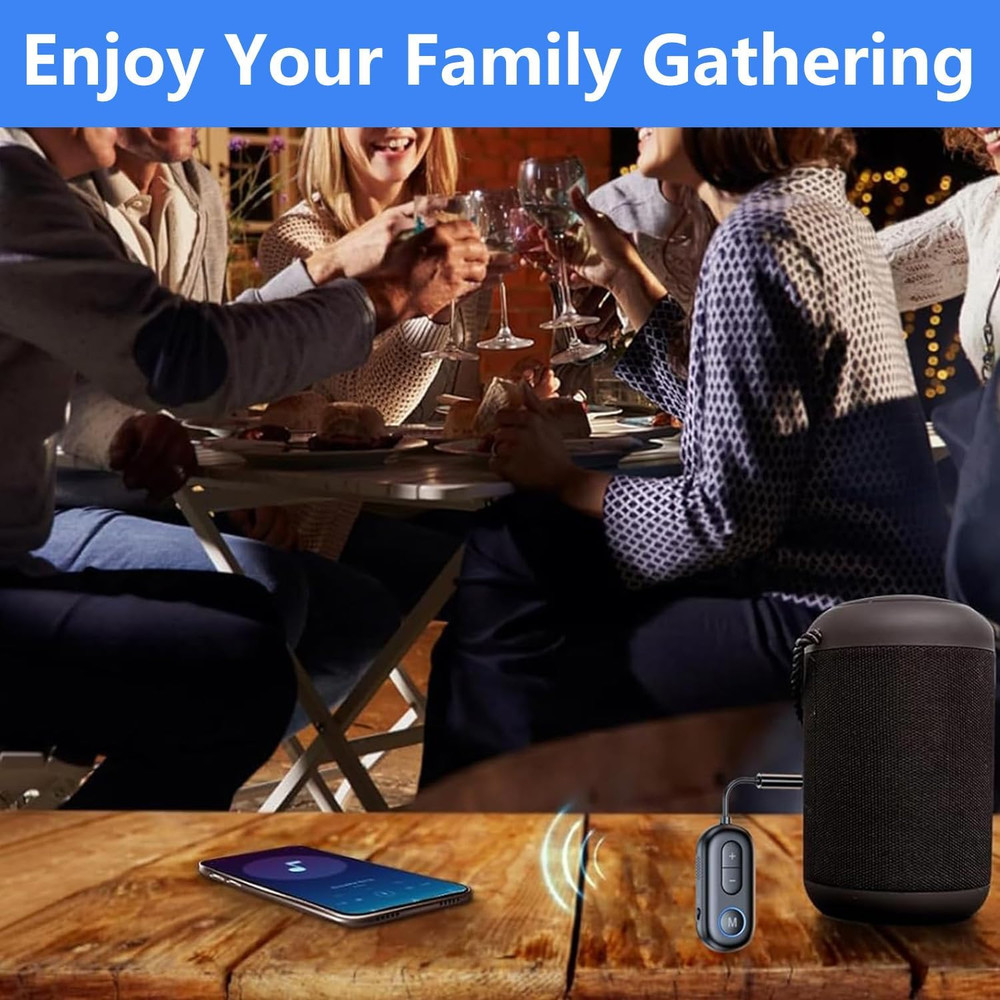 Bluetooth 5.4 Transmitter Receiver - 2-in-1 Bluetooth Wireless Audio Transmitter