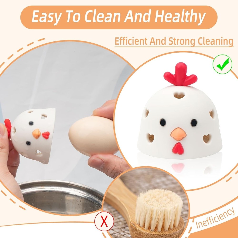 Egg Cleaner Egg Washer Egg Scrubber for Fresh Eggs 2pcs Silicone Reusable
