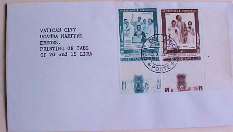 VATICAN ERROR PART OF STAMP PRINTED IN MARGIN