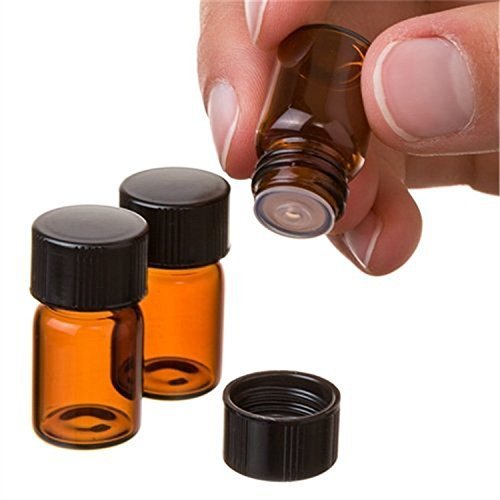 USA 60 Bottles 2ML Essential Oil Perfume Sample Glass Bottle with Reducers