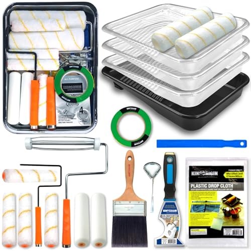 King Origin 20 Piece Paint Roller Kit, Paint Roller 20 Pack, 9" & 6" roller
