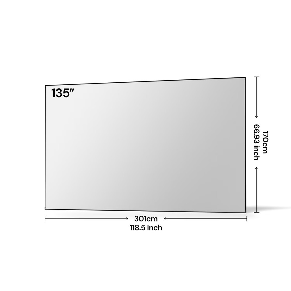 Valerion 135" Matte White Fixed Projector Screen 4k/8K