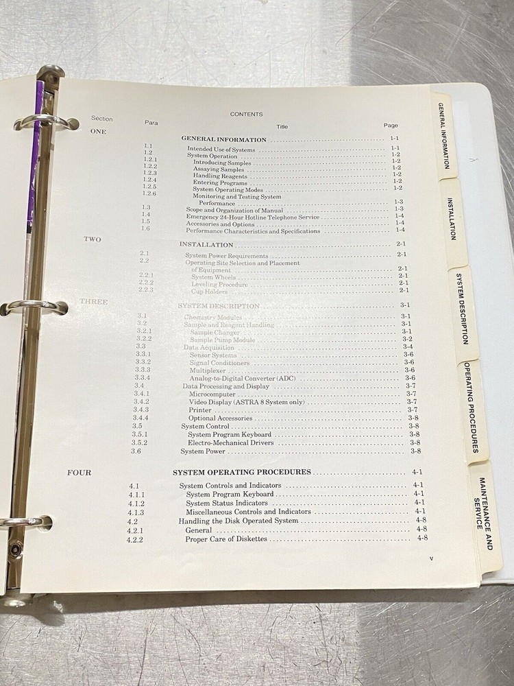 Beckman Astra Automated Stat/routine Analyzer System - Users Guide / Manual