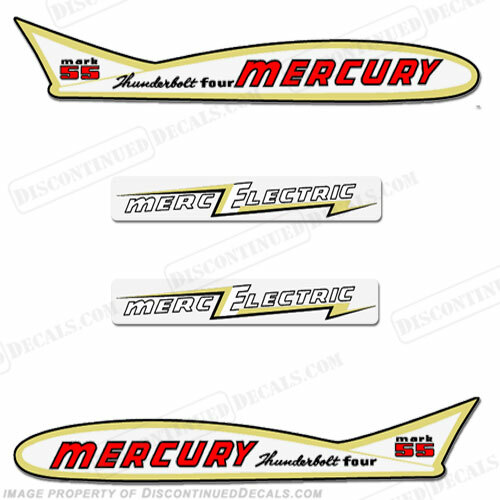 Fits Mercury 1955 40HP Mark 55 Electric Decals