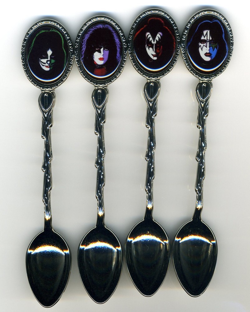 Kiss Animated 4 Collectible Spoons Featuring Kiss Animated