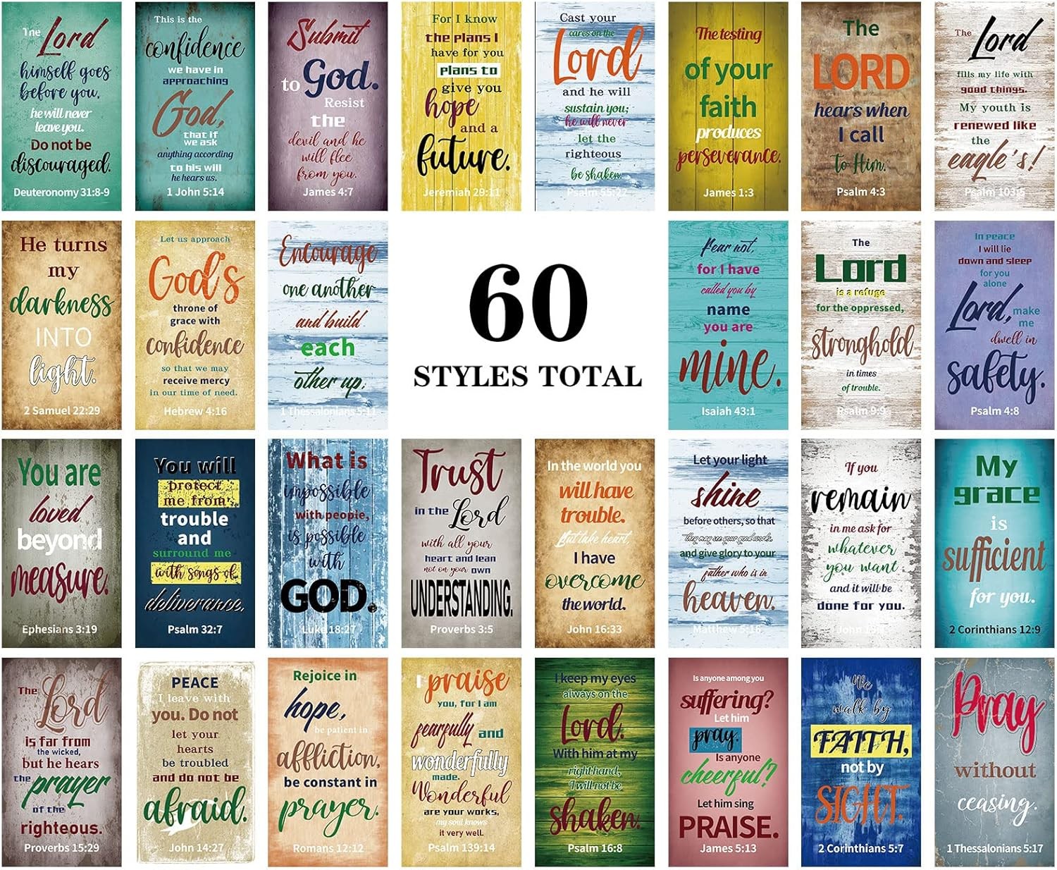 240Pcs Bible Verse Cards with Scriptures Inspirational Encouragement Quote Cards