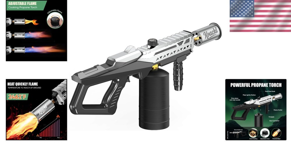 Certified Powerful Propane Torch Gun with Adjustable Flame Control