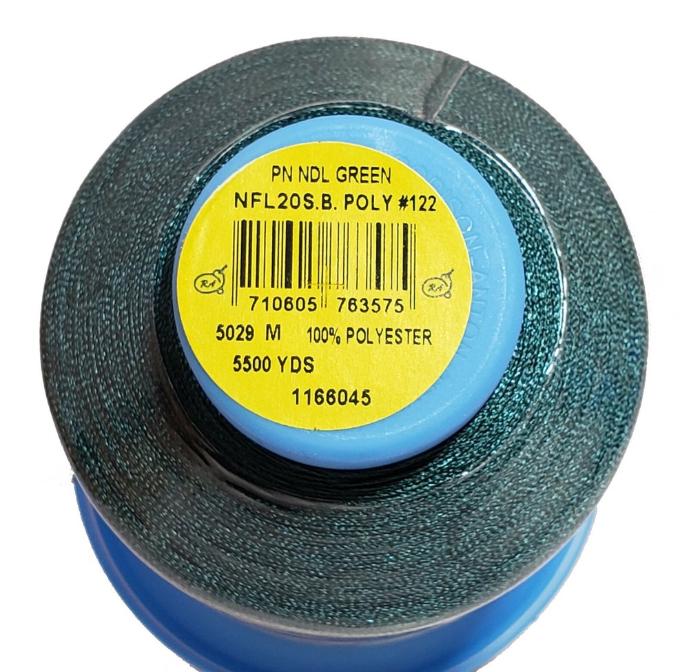 A&E Robison-Anton Embroidery Thread 122 SB Poly, 5500 yard - Pine Needle Green