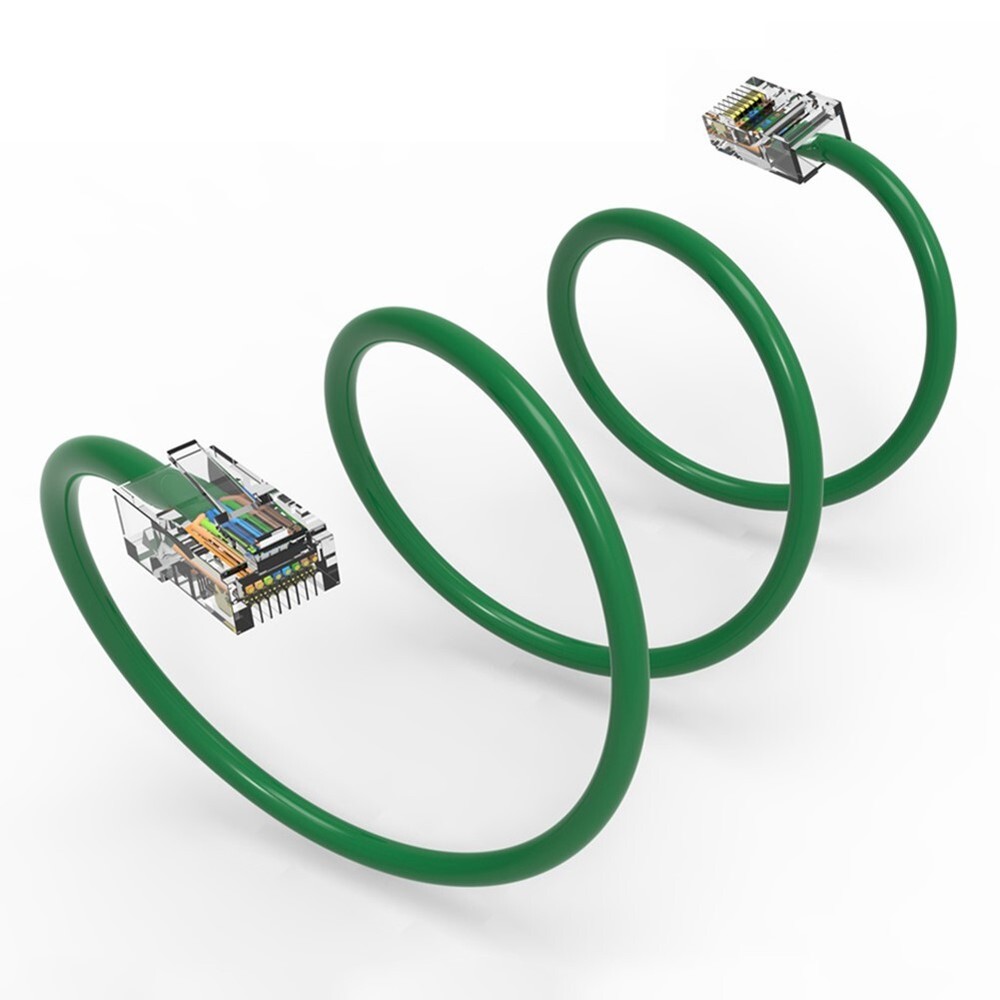 5FT Cat5e RJ45 Ethernet LAN Network UTP Non-Booted Patch Cable Cord Copper Green