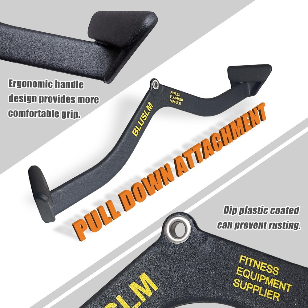 LAT Pull Down Bar for Cable Machine Pulldown T Bar V Bar Cable Attachments BL6P