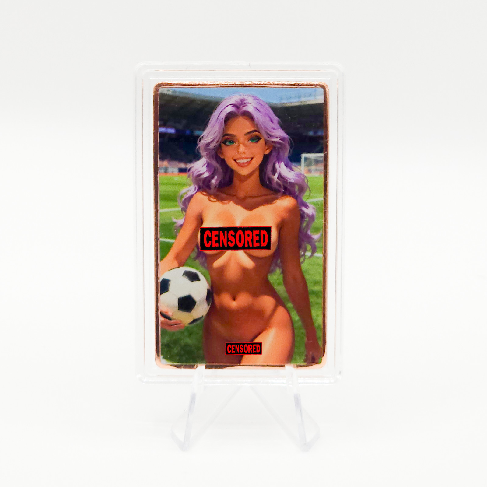 Stadium Siren Pin Up Copper Art Bar 1 oz .999 Collectible Limited 50 Veil & Vice