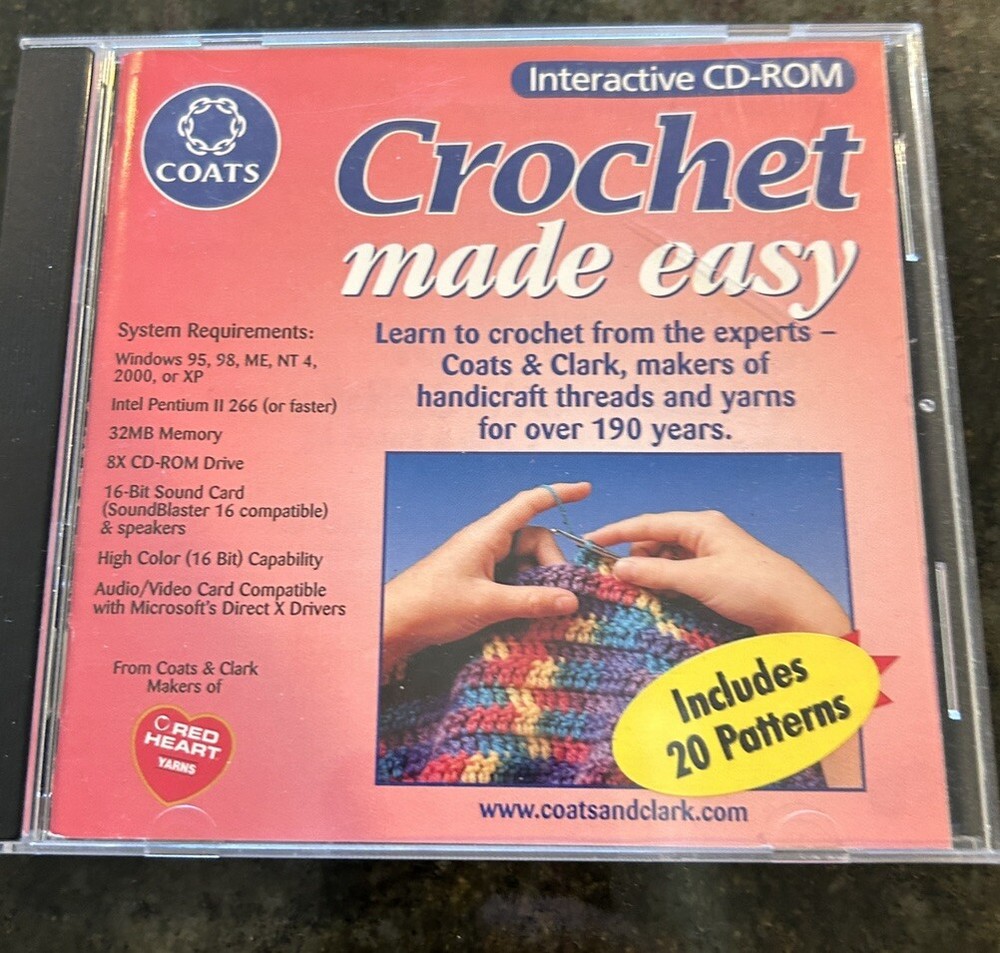 Coats & Clark Crochet Made Easy (CD-Rom, 2002) |