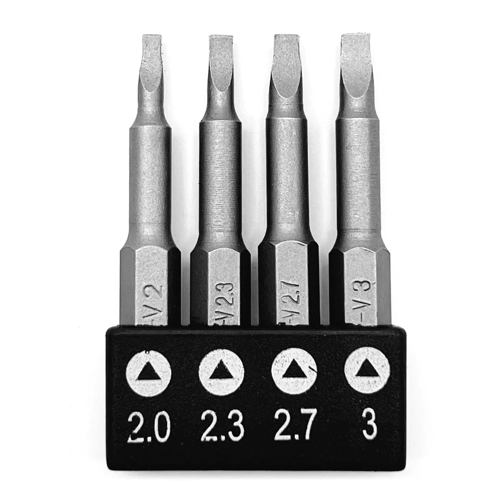 4 pcs OHIY Triangle Drive Screwdriver Insert Bit Set CR-V Steel 2in Long Shank