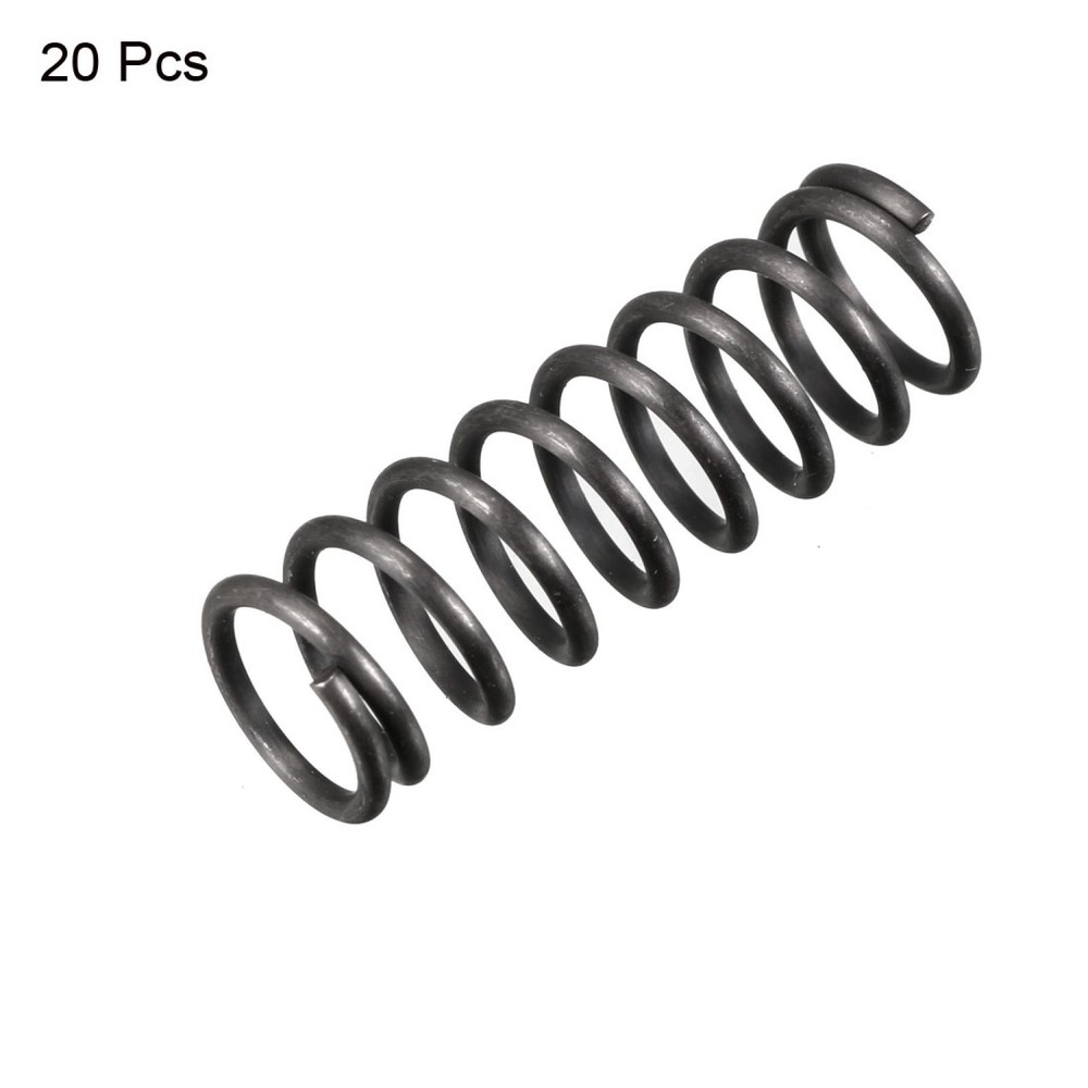1.2mm Wire Dia 10mm Outer Diameter 30mm Long Compression Springs Black 20pcs
