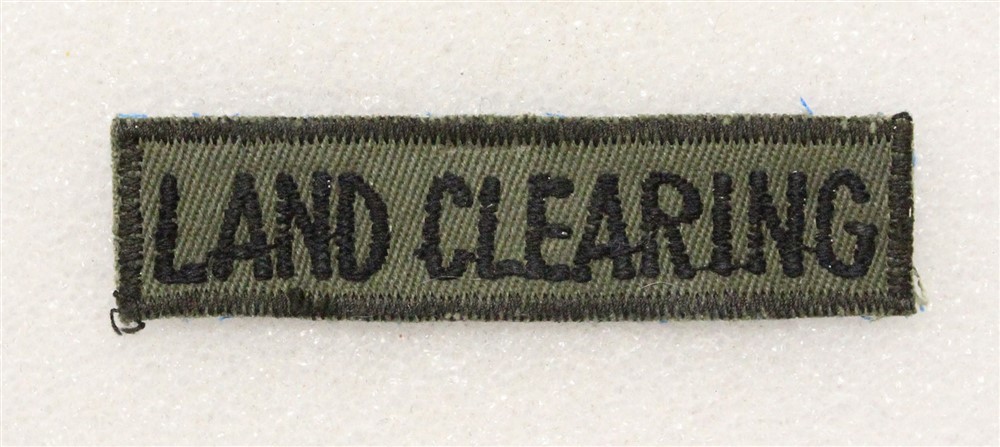 Army patch 6812: - Engineer "Land Clearing" tab - VN made original