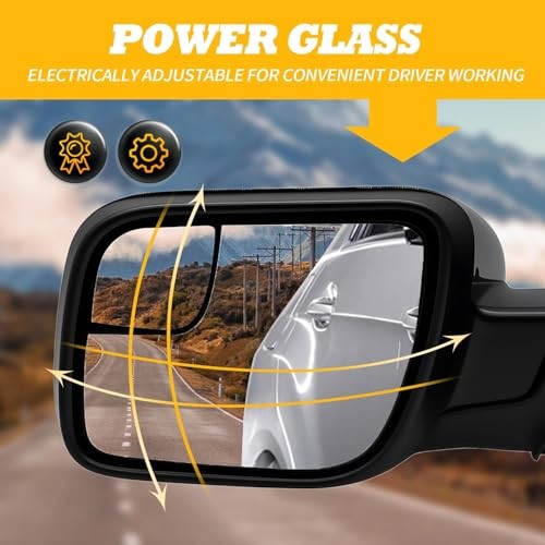 Side Mirror Assembly Compatible with 2011-2019 Explorer w/Manual Folding Left