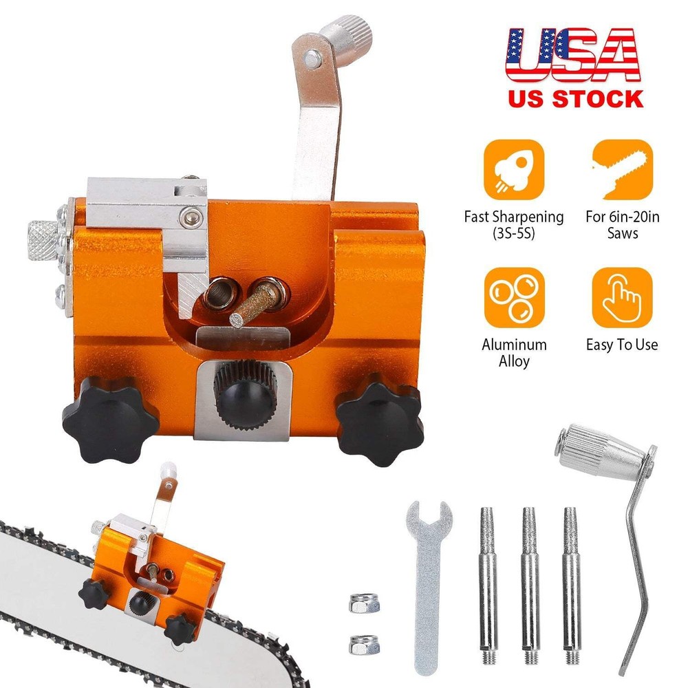 Chainsaw Chain Sharpening Jig Universal Chainsaw Sharpener Kit Hand Crank Chain