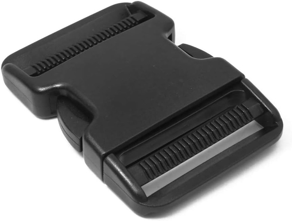 6 Pack 2 Inch Flat Dual Adjustable Plastic Side Release Plastic Buckles for Back