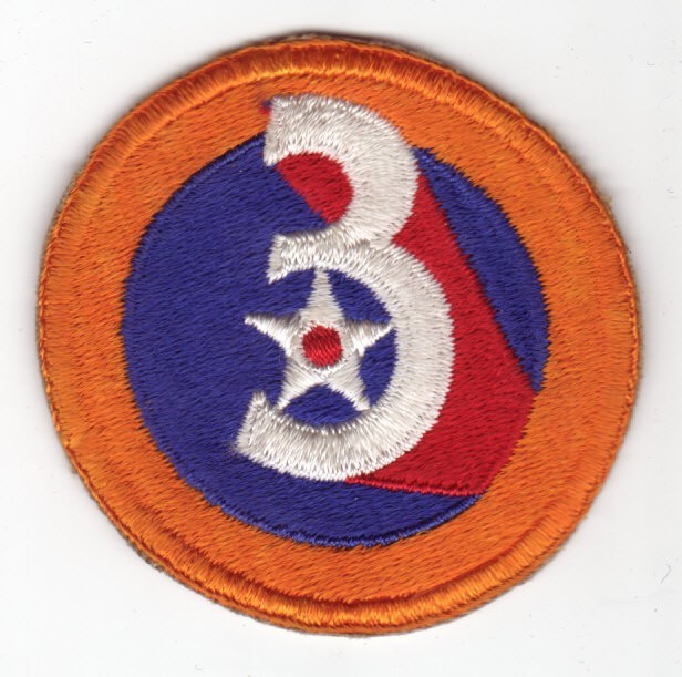 vintage U.S. America 3rd Third Air Force embroidered shoulder patch flash badge