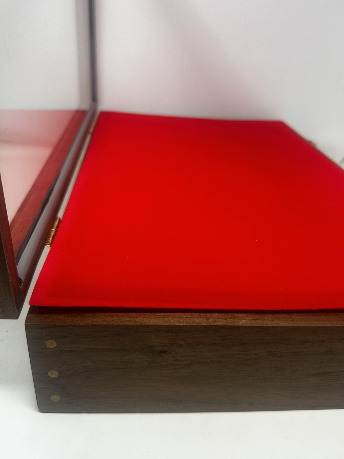 Walnut Wood Display Case 18 X 12 X 4” Extra Thick for Guns, Knives, Arrowheads