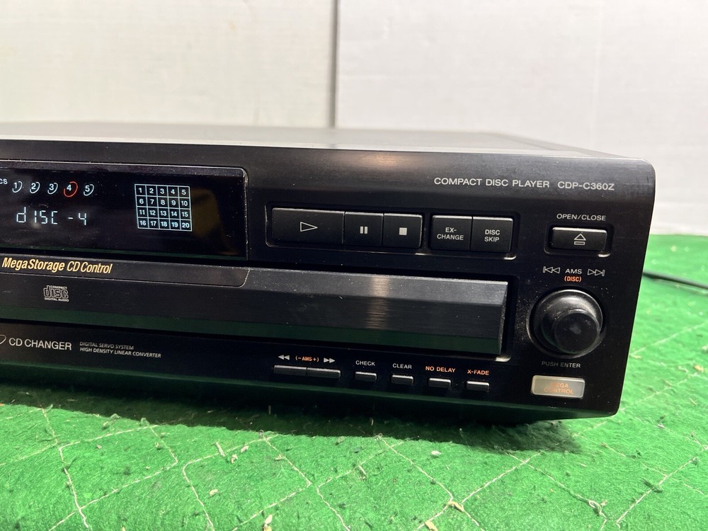 Sony CDP-C360Z 5 Disc Carousel CD Player TESTED WORKING No Remote