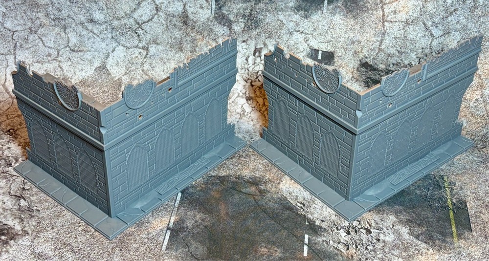 Plastic UKTC 40k Terrain Medium L Ruins (2 Piece) Easy stack system - Tournament