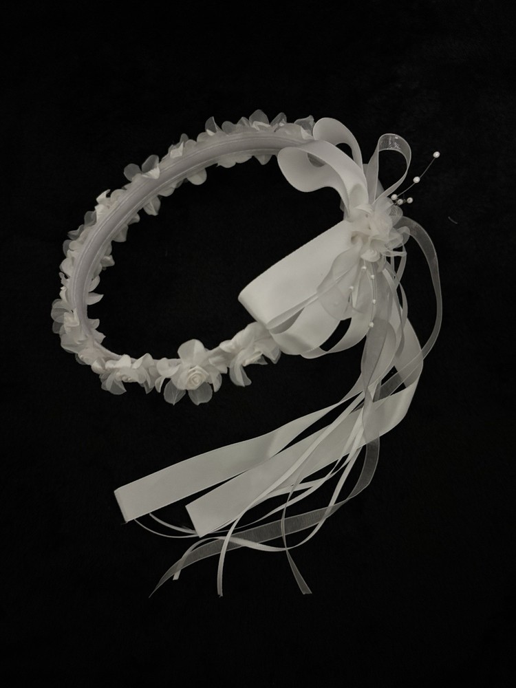 Beautiful White First Communion Or Baptism Headpiece