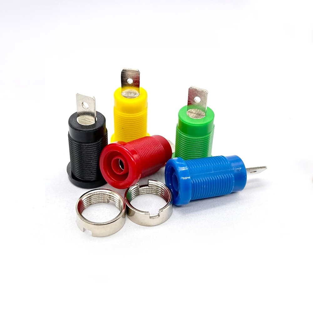 16PCS 32A Copper 4mm Binding Post Banana Socket Panel Mount Test Probe 8 Color