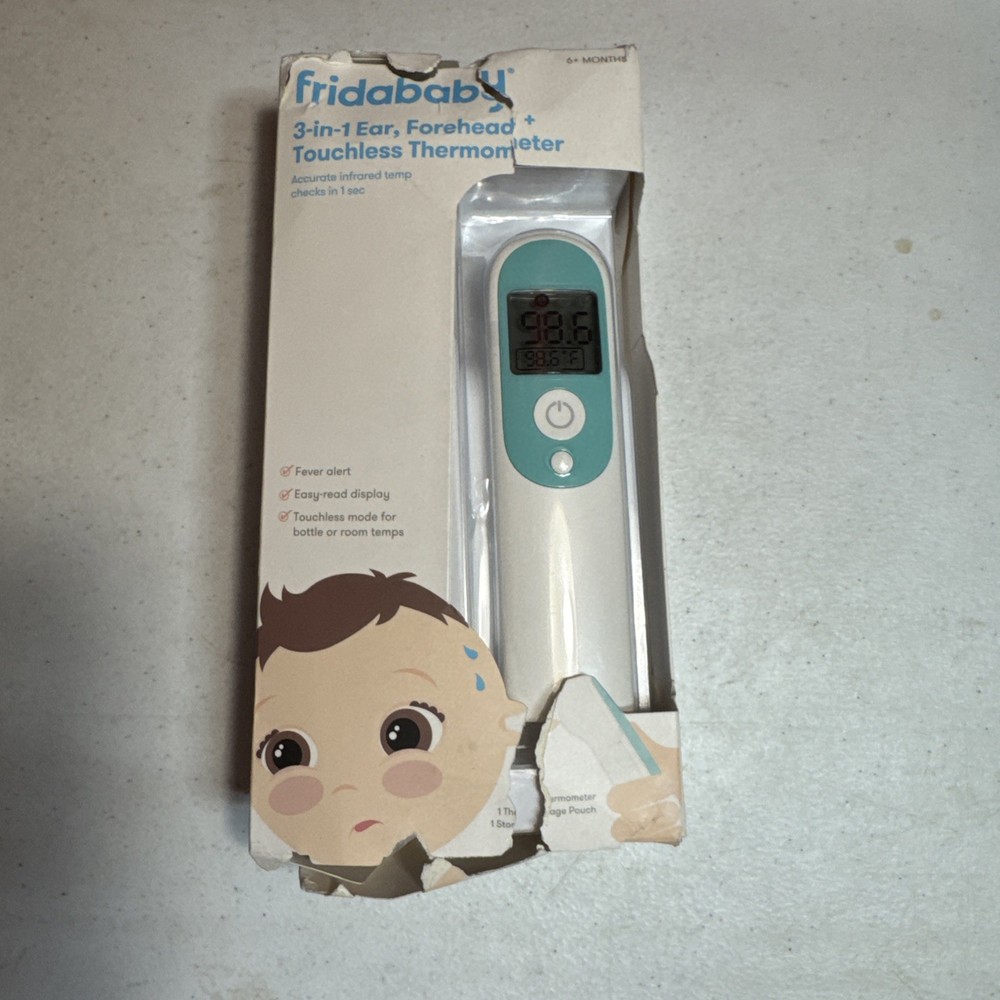 FRIDABABY 3 IN 1 FOREHEAD TOUCHLESS THERMOMETER **Damaged Box A52