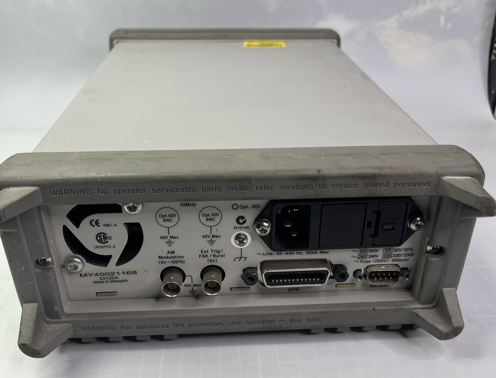 Agilent 33120A 15 MHz Function / Arbitrary Waveform Generator WORKS