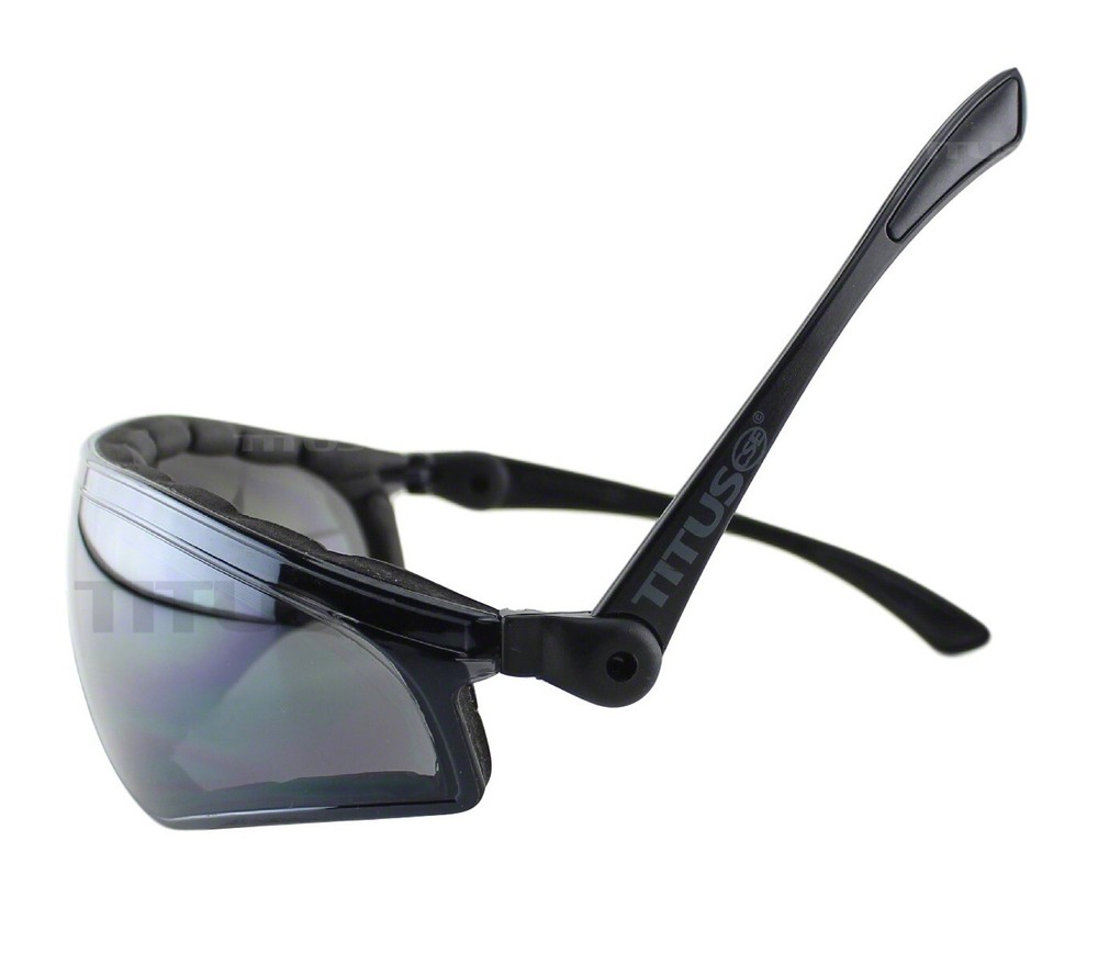 Solid Lens Mirror Biker Sunglasses Adjustable Arm Stem Mirror Padded Z87 DOT