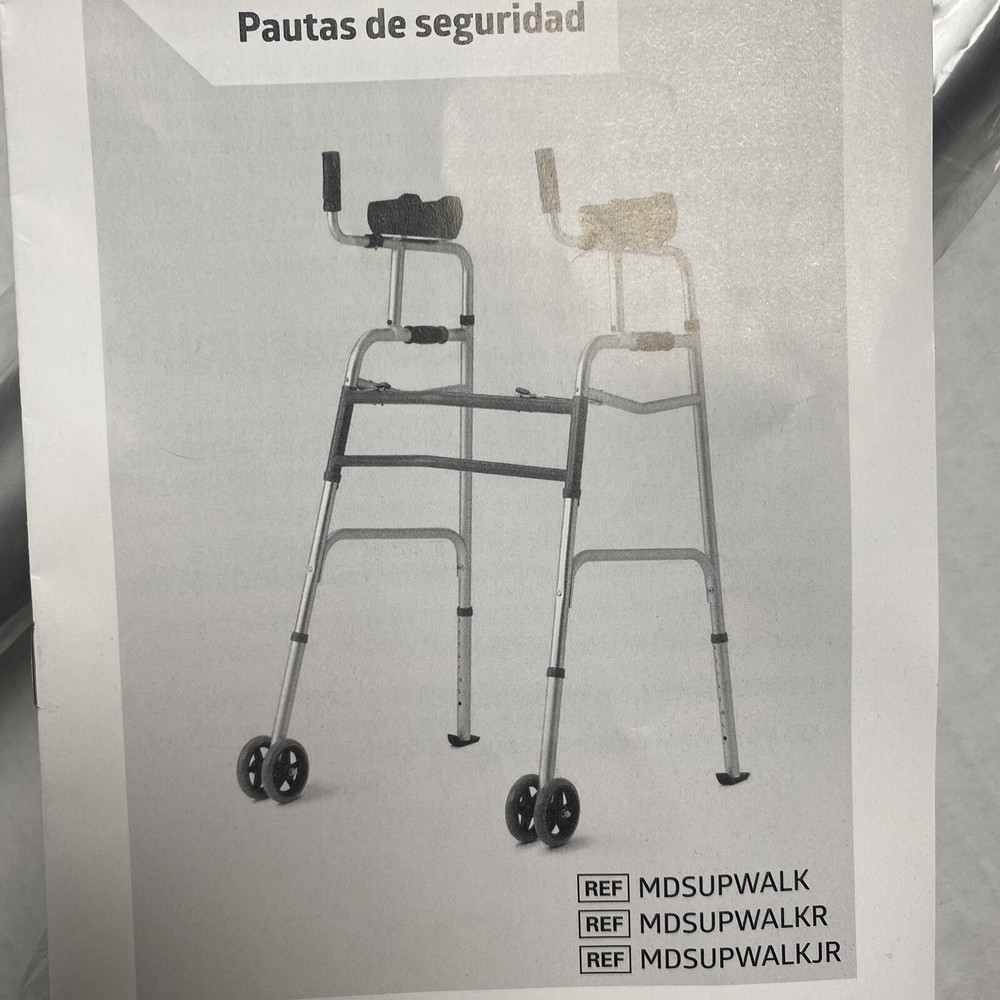 Medline Adjustable Upright Forearm Walker with Armrests, Better Stability *READ