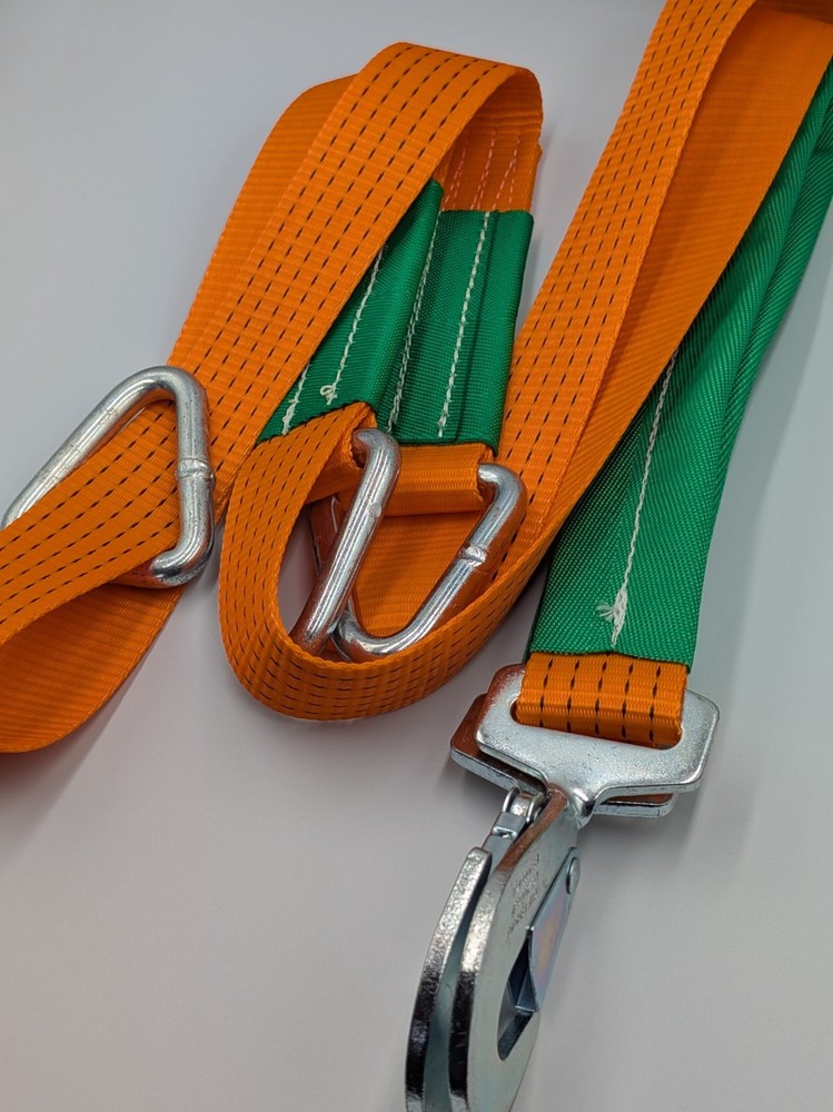 Orange Winch Recovery Brother Trailer Strap - Even Pull System