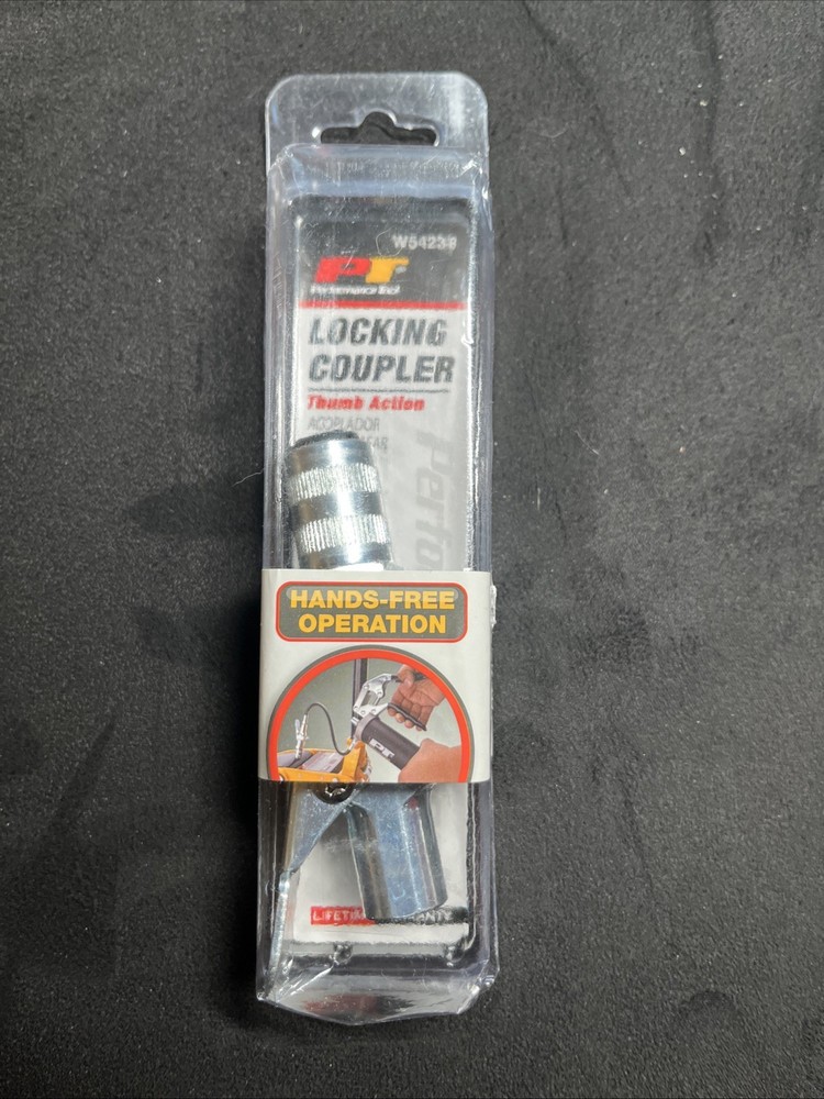 Performance Tool W54238 Locking Coupler For Grease Gun Thumb Action
