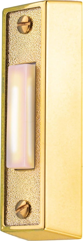 Compact Lighted Doorbell Button in Brass - Easy Installation & Compatibility