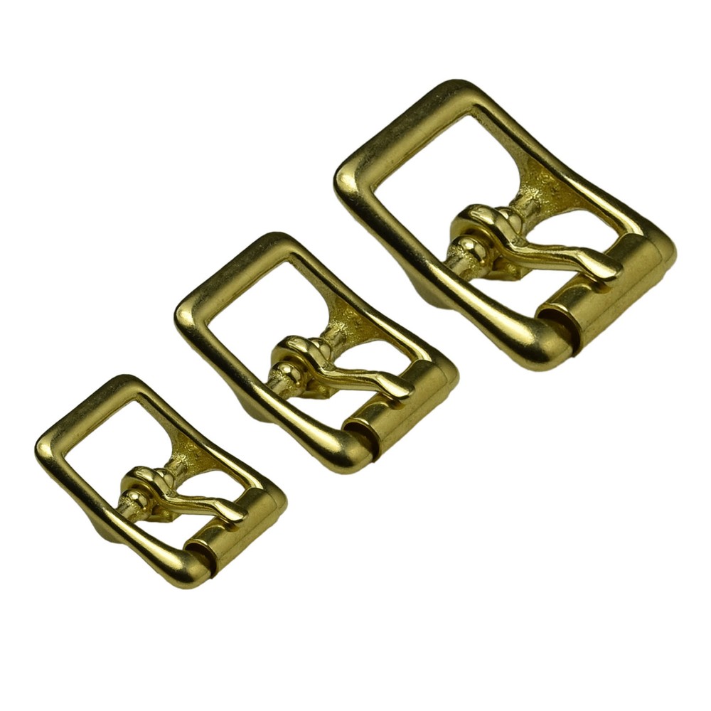 Solid Brass Roller Middle Bar Buckles 5/8" 3/4" 1"