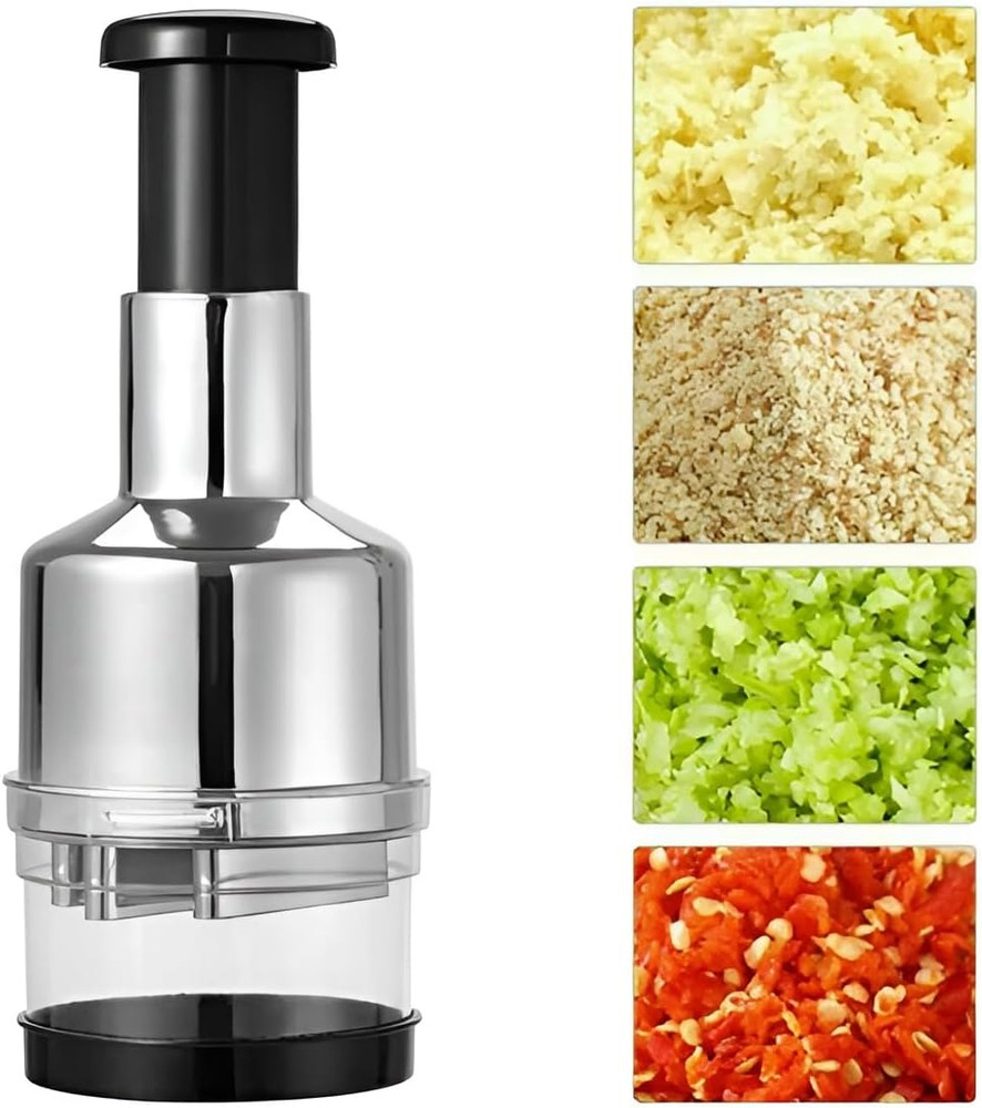 Manual Food Chopper, Easy Vegetable, Onion Cutter, Garlic Mincer, Multi-Function