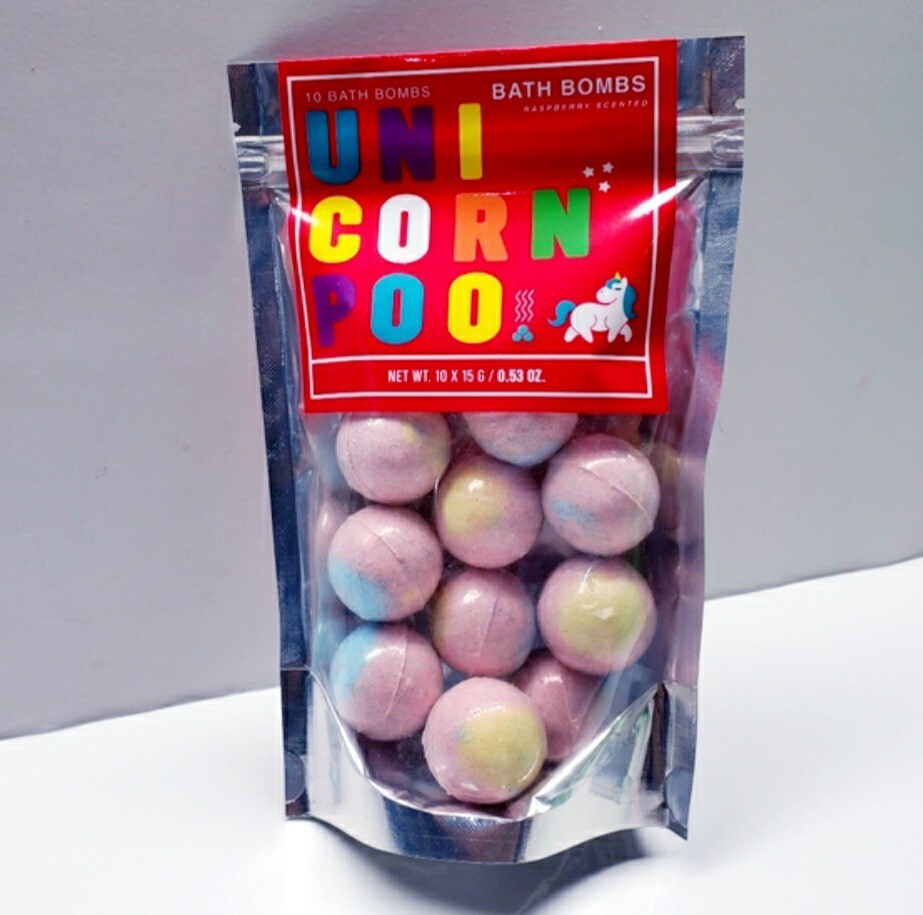 UNICORN BATH BOMBS- Raspberry Scented