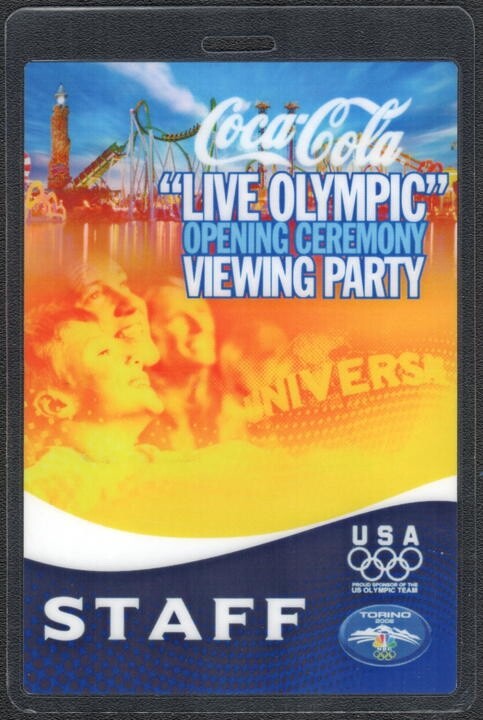 Olympic Viewing Party Backstage Pass - 2006 Laminated Pass