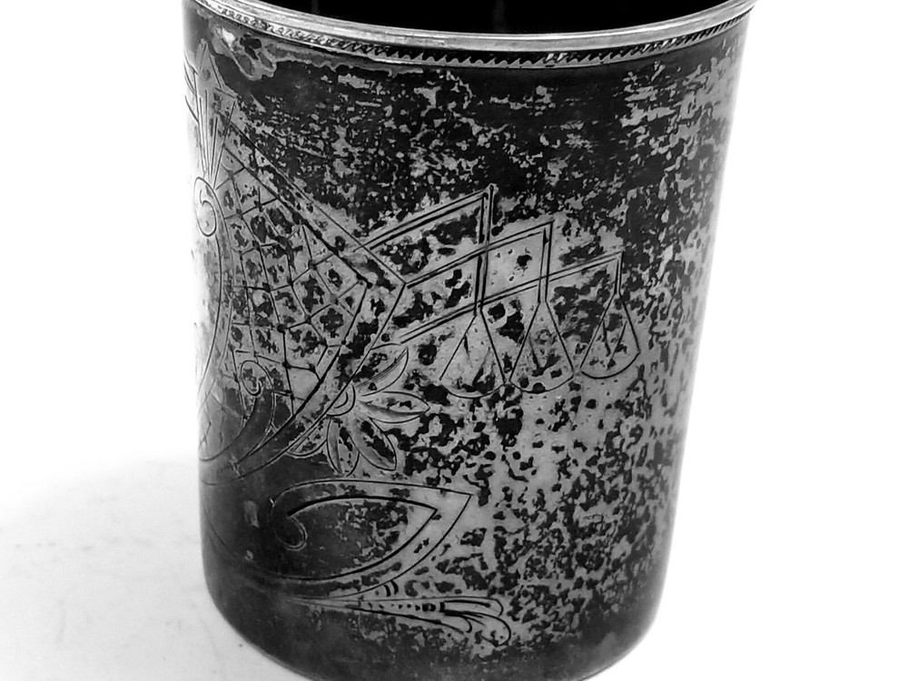 ANTIQUE RUSSIAN STERLING SILVER CUP / BEAKER