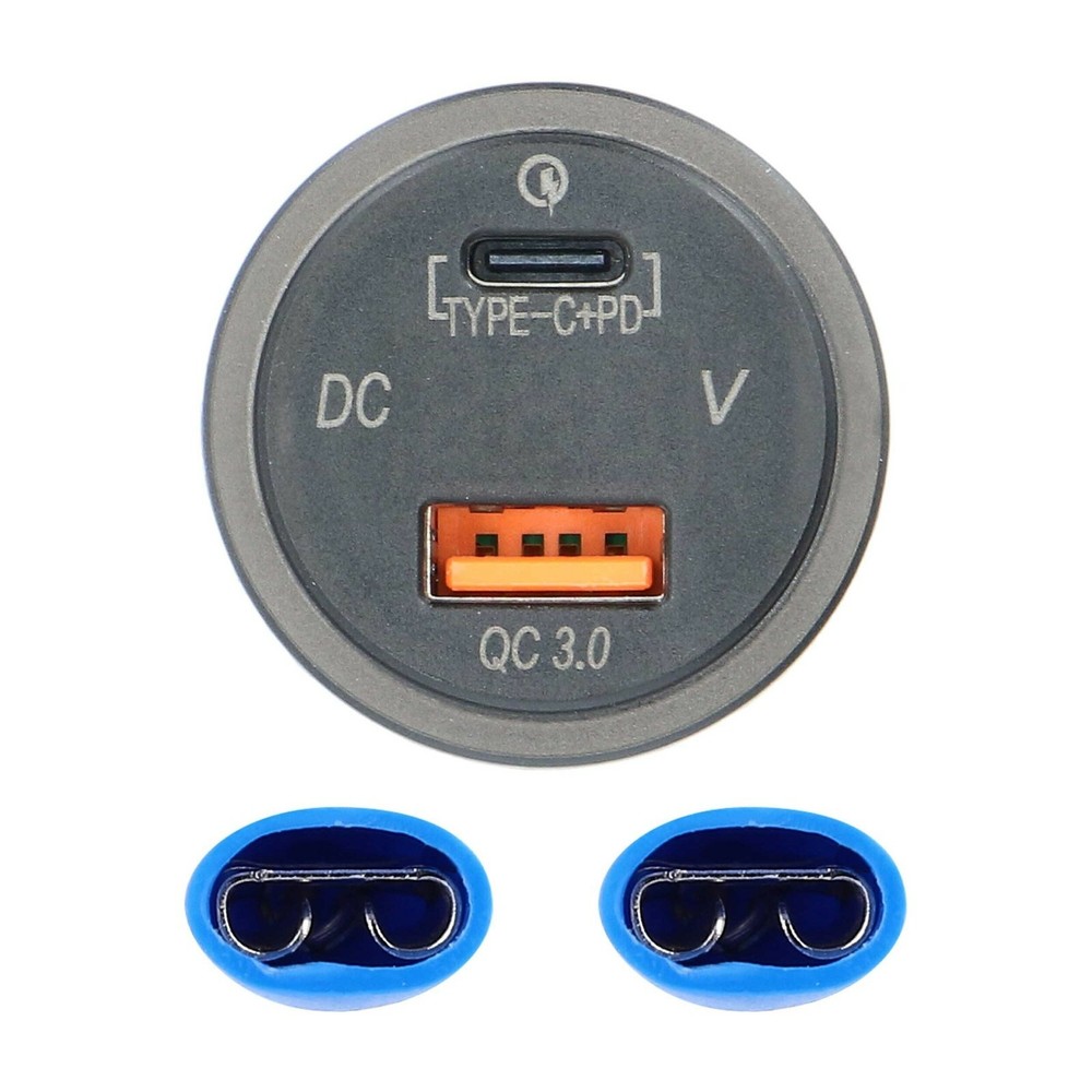Install Bay IBR117 Type C + USB 3.0 4X Charge + Voltmeter Flush Mount