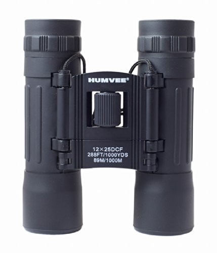 Humvee HMV-B-8X21B Rubber Armor Compact Binocular with Anti-Reflective Ruby Red