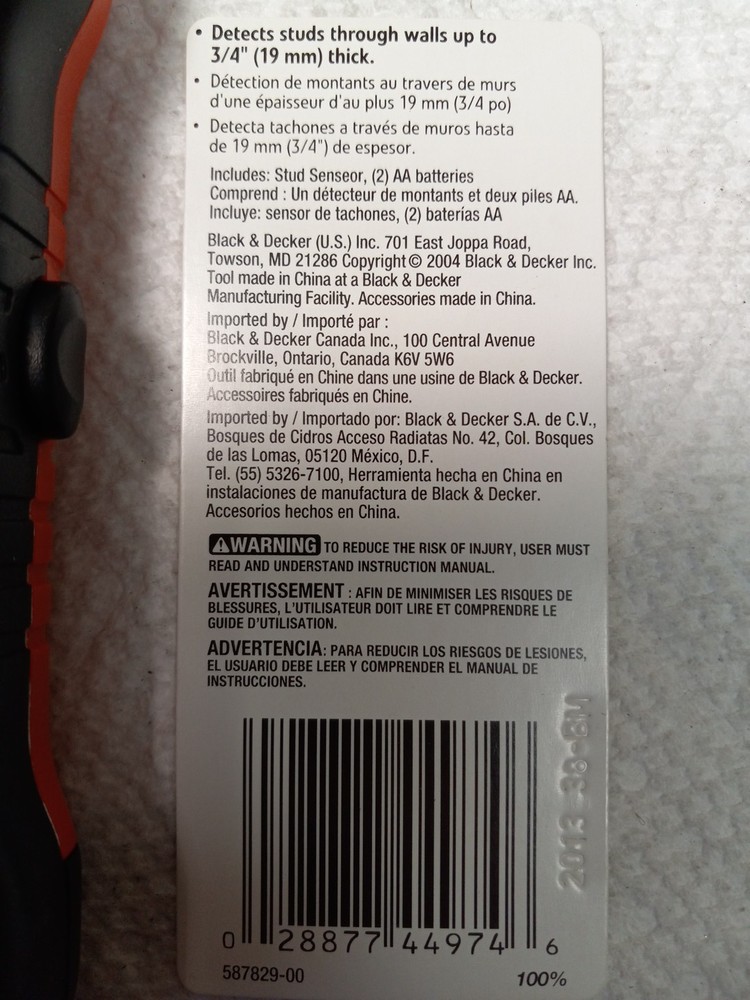 Black & Decker Stud Sensor SF100