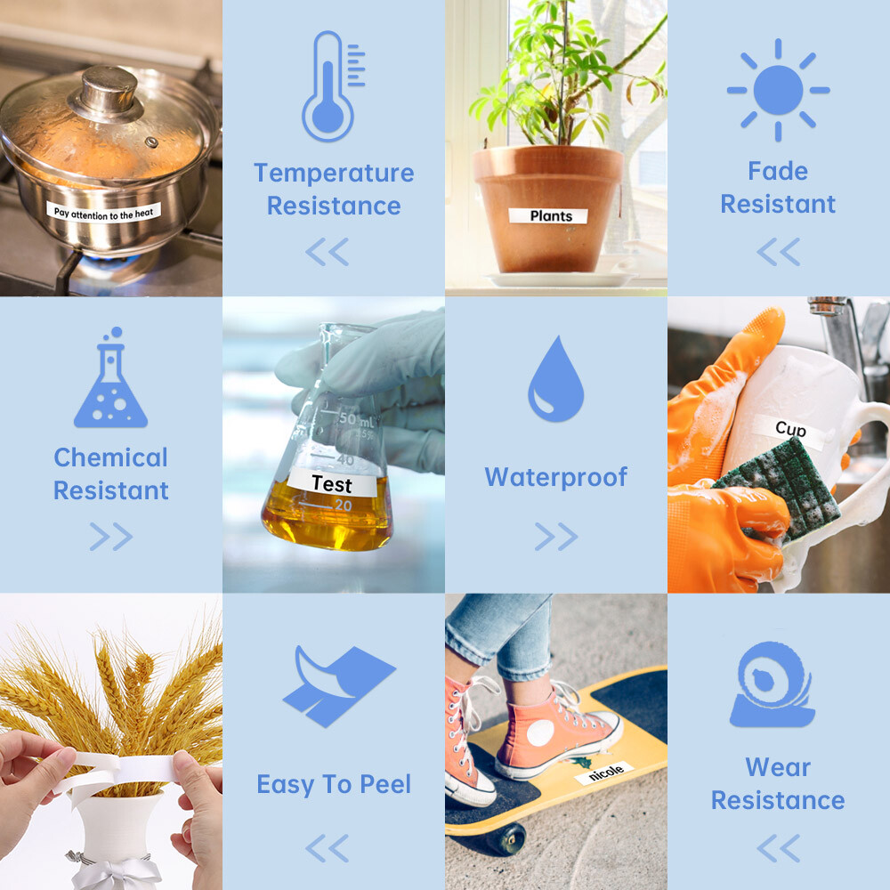 TZ-231 TZe-231 PT-D210 5PK For Brother P-Touch 12mm Label Maker Tape White 1/2"