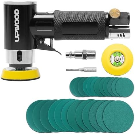 Mini Orbital Air Sander Pneumatic Random Orbital with Hook Loop Pads
