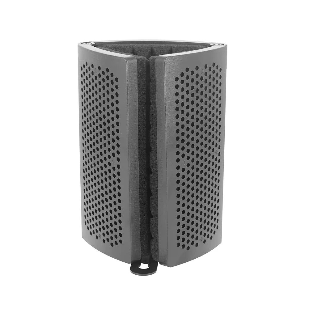Microphone Isolation Hood, Foldable Microphone Shield with Triple Sound Isolatio