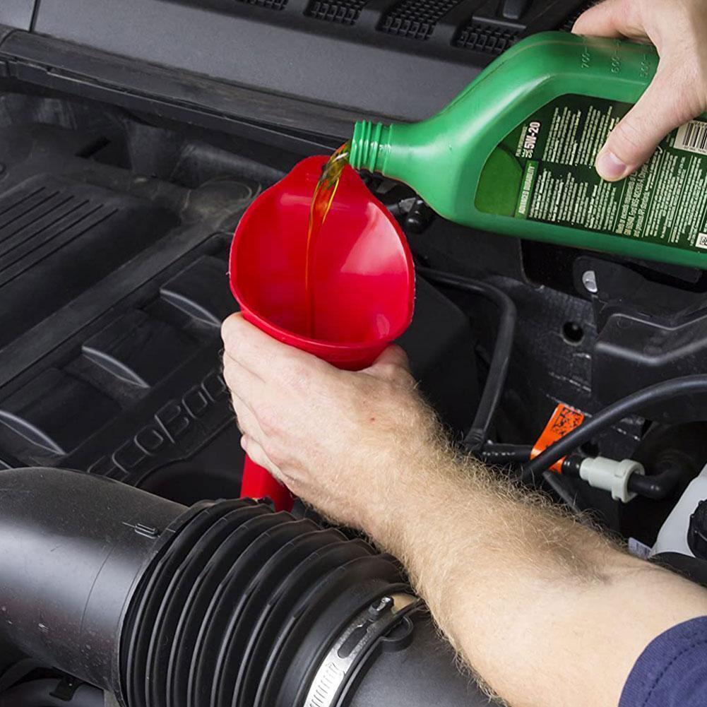 10.4inch Long Spout Funnel Car Engine Transmission Refueling Oil Water Kitchen