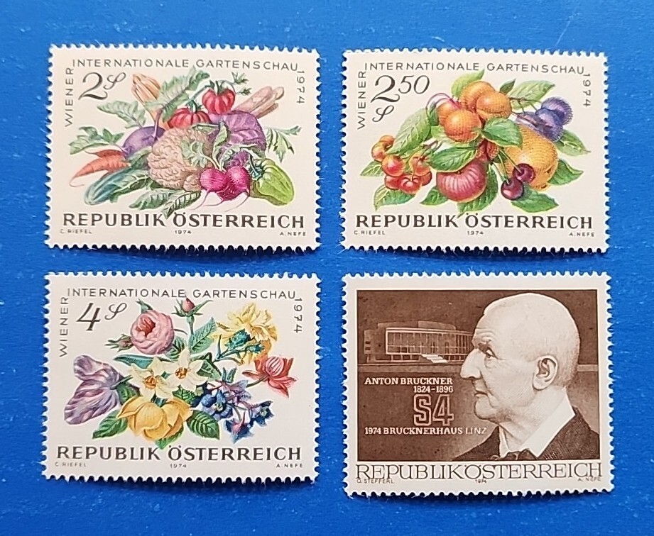 Austria Stamps, Scott 981-984 Complete Sets MNH