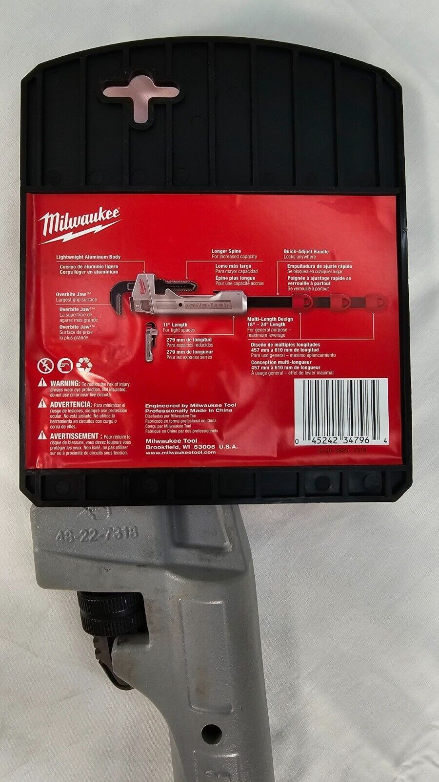NEW Milwaukee 48-22-7318 CHEATER Aluminum Adaptable Pipe Wrench w/ Multi Length
