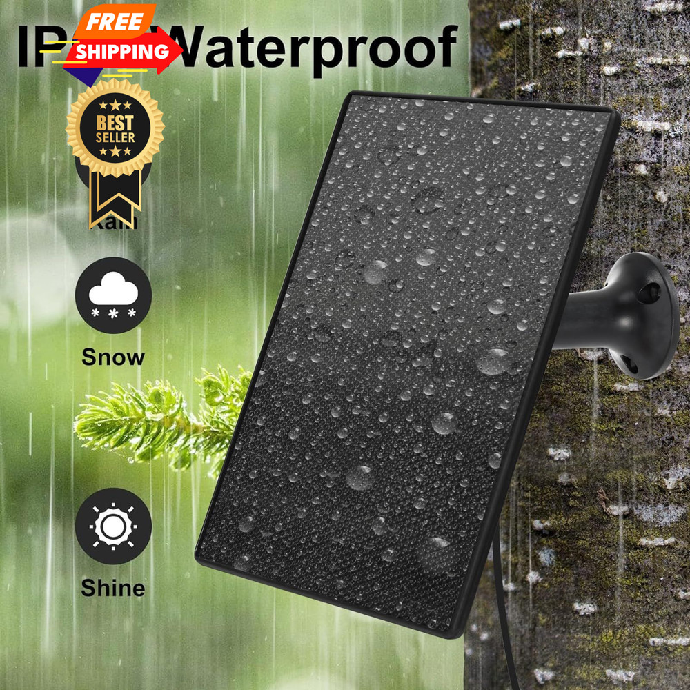 Solar Panel for Ring Camera, 4W Charger Compatible with Black-1Pack